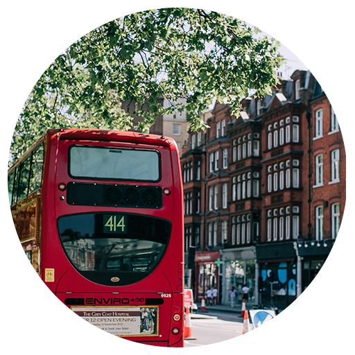 London bus - about page